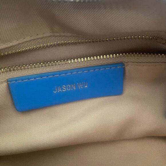 Jason Wu Dylan Woven Nylon Hobo Shoulder Bag in Vista Blue - Picture 7 of 8